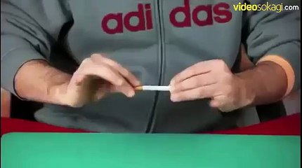 Sigarayı içmeyin. Böyle bi numarayla kaybedin! Sihirbazlık...