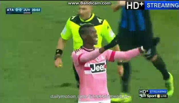Paul Pogba Fantastic CURVE SHOOT CHANCE - Atalanta 0-0 Juventus serie A