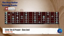 Livin' On A Prayer - Bon Jovi Guitar Backing Track with scale chart