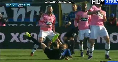 Horror -foul by  Bonucci-   Atalanta vs Juventus