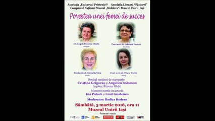 "Povestea unei femei de succes"-conf. univ. dr. Diana Vrabie- filolog