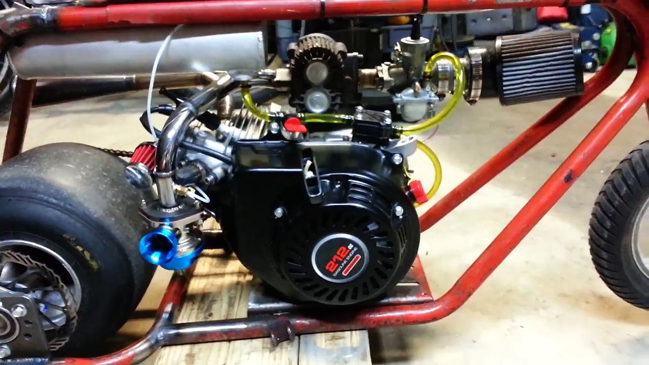 Roots Supercharged Mini Drag Bike All Together