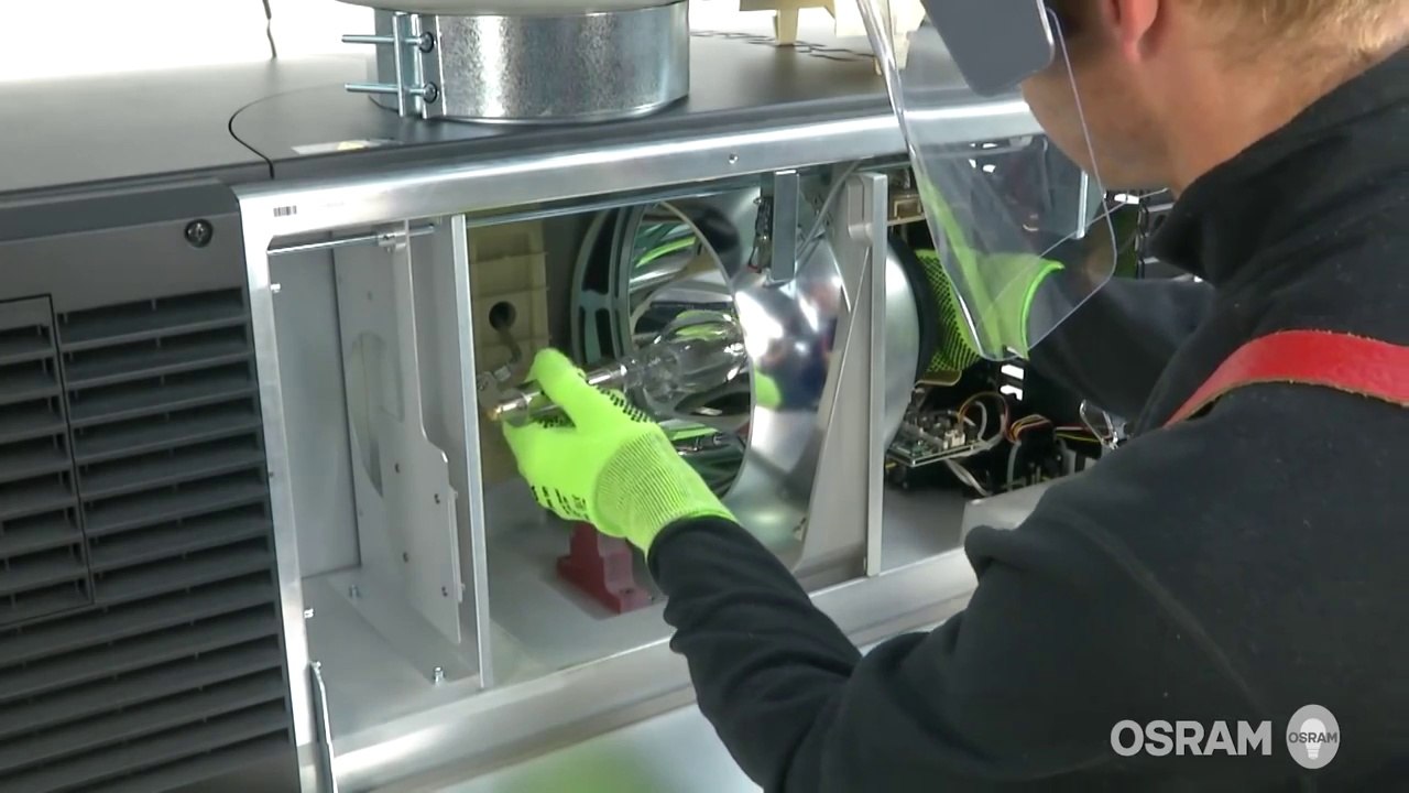 1. Change  lamp on Christie digital cinema projectors