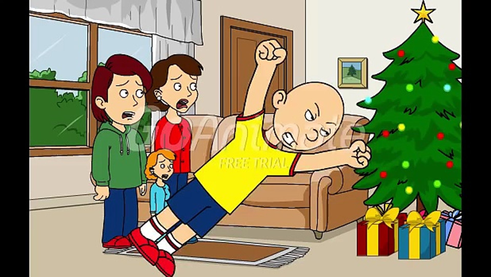 Caillou Gets Grounded On Christmas Video Dailymotion