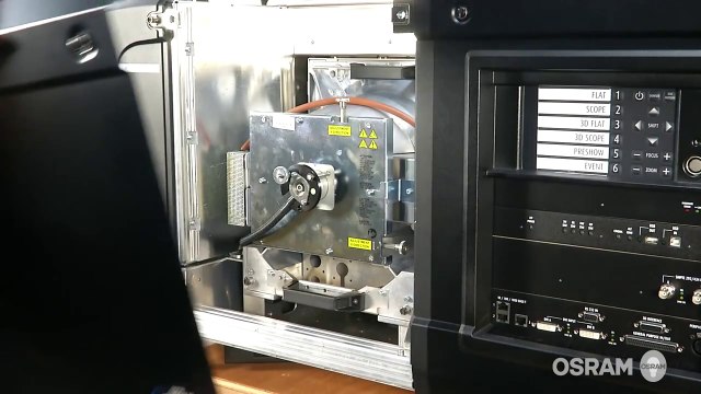 Change lamp on Barco digital cinema projectors