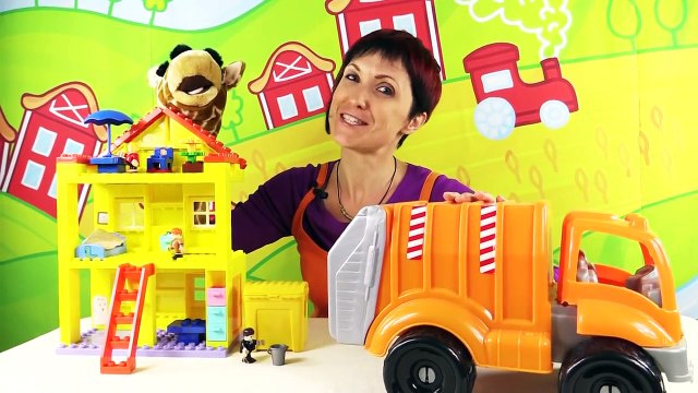 Видео для детей и 3D мультфильм Машины Загадки Мусоровоз
