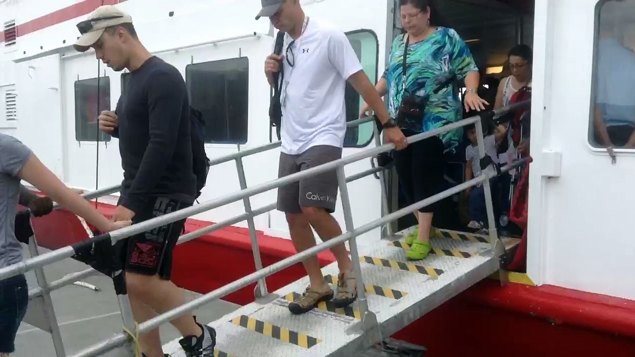 coming down from the Ship