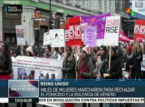 Marchan en Londres para rechazar feminicidios y violencia de género