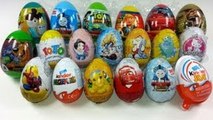19 Surprise Eggs Unboxing, Zaini Eggs, Kinder Surprise, Cars 2, Thomas, Toy Story...