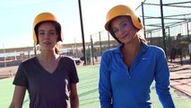 Swim Daily, Hannah Davis and Emily DiDonato at the Batting Cages