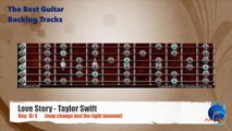 Love Story - Taylor Swift Guitar Backing Track with scale map _ Chart