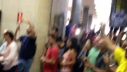 Primeiros momentos na frente da policia federal no aeroporto de congonhas