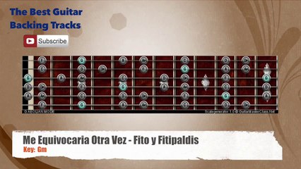 Me Equivocaria Otra Vez - Fito y Fitipaldis Guitar Backing Track with scale chart