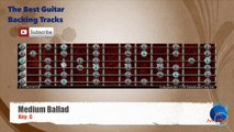 Medium Ballad in G Guitar Backing Track with scale chart