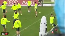 Cristiano Ronaldo nutmegs Raphaël Varane at training  Real Madrid C.F (FULL HD)