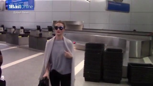 Rosie Huntington-Whiteley touches down at LAX after PFW