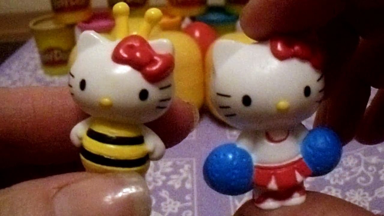 Surprise eggs with Hello Kitty, My little pony, Little pet shop, Snoopy, and many others
