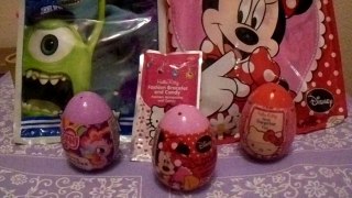 Opening surprise eggs. Frozen egg, Mini mouse egg, My little pony egg, and MANY OTHERS
