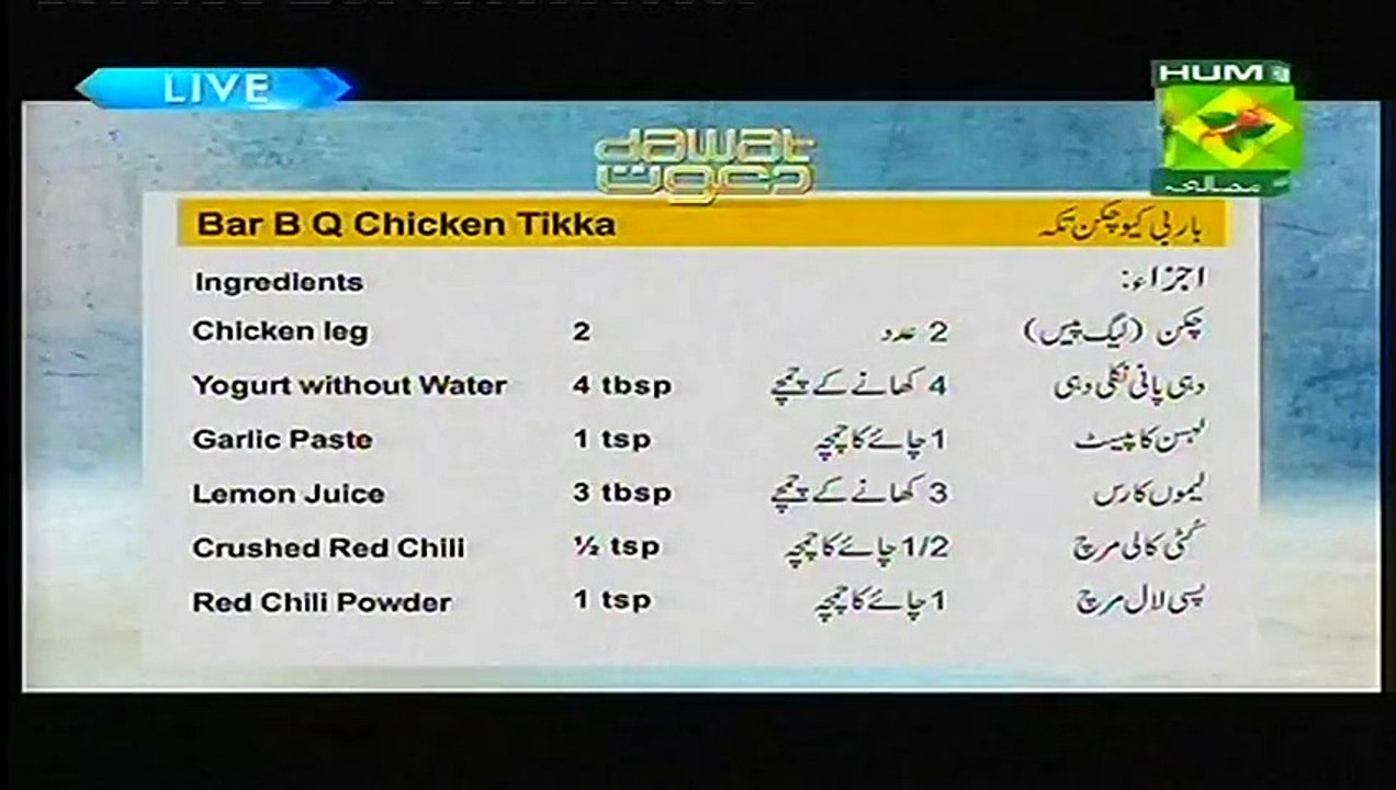 Indian Chicken Tikka