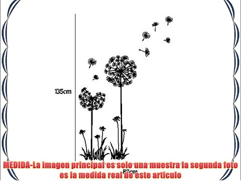 Vinilo decorativo pegatina pared cristal puerta (Varios colores a elegir)- dientes de leon