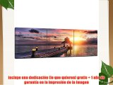 Bilderdepot24 Cuadros en Lienzo Panorama Sunset over Maledives - Puesta de sol sobre las Maldivas