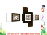 Cuadros en Lienzo - Arte abstracto Abstracto XIV marrón - 140x65cm 4 partes - Listo tensa.