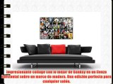 Lienzo decorativo diseño con collage de Banksy Best of Banksy (tamaño grande formato horizontal)