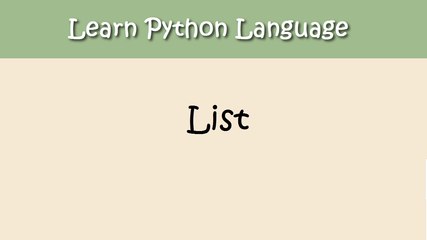 Python Tutorial - Chapter 5. Lists