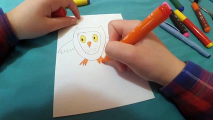 How To Draw A Baby Owl Cartoon - Easy Drawing Lesson for Kids!