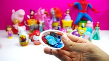 kinder surprise violetta Peppa Pig Dora the Explorer Kinder Surprise Eggs Cars 2 Play Doh Barbie Vio