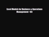 PDF Excel Models for Business & Operations Management  D3 Ebook