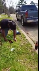 Guy tries to brake bottle over his head in a dare-Funny Videos