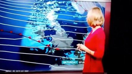 Watch dramatic moment BBC weather girl FAINTS live on air