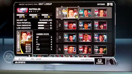 NHL Wednesdays Featuring EA Sports NHL 12 HUT Multiple Lineups