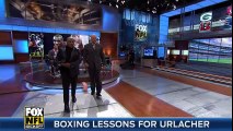 Mike Tyson gives Brian Urlacher boxing lessons  Historical Boxing Matches