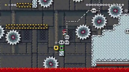 Super Mario Maker - Viewer Levels - Name: "Castle auto" - ID: 8F30-0000-01B6-D515