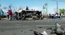 Fuerte accidente en el Libramiento Sur de Morelia