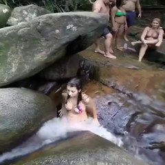Gorgeous Waterfall Leads To Underwater Cave In Brazil