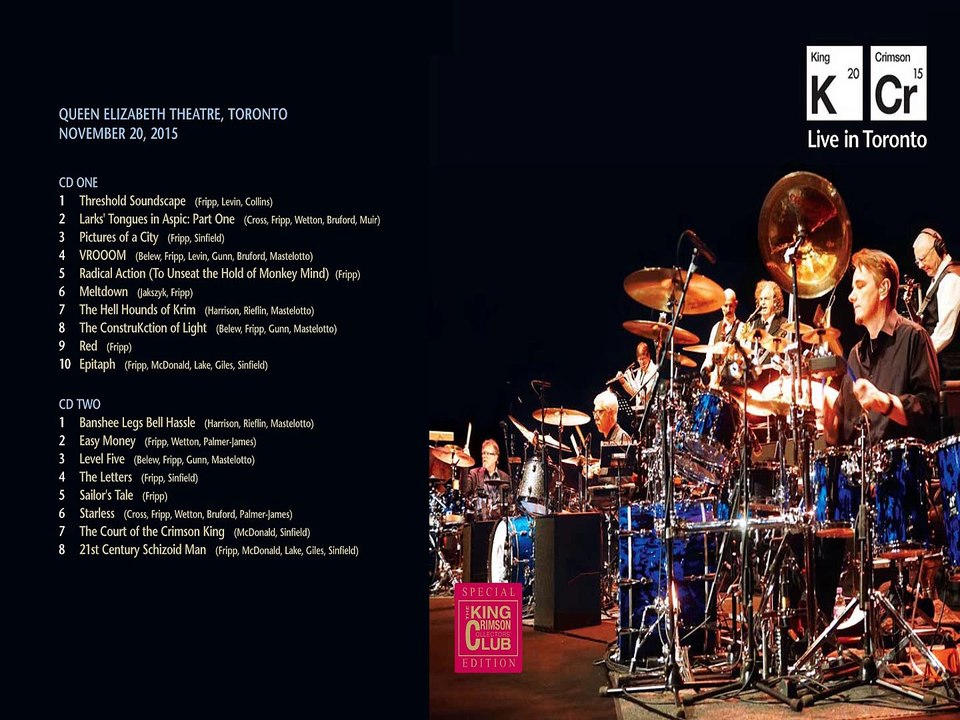 King Crimson - Epitaph - Toronto (2015)
