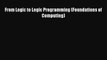 PDF From Logic to Logic Programming (Foundations of Computing) PDF Book Free