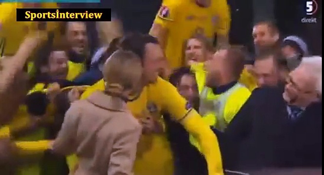 Denmark 2 2 Sweden 1 2) Zlatan Ibrahimovic Match intervju nyligen