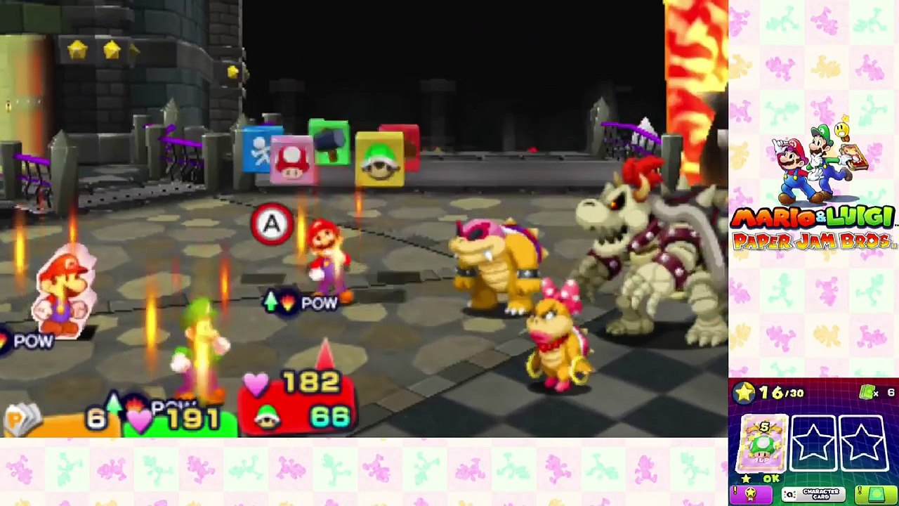 Mario & Luigi Paper Jam Secret Boss Fight: Dry Bowser & Koopalings (Battle Ring)