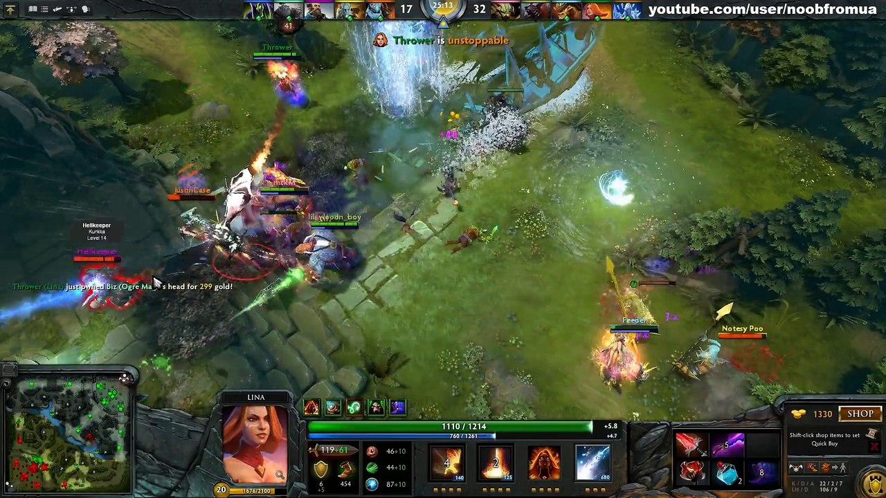 NaVi Dendi vs US East Pub Dota 2. Triple Rampage.