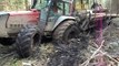 Valtra forestry tractor in mud, difficult conditions