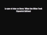 [PDF] Lo que el vino se llevo/ What the Wine Took (Spanish Edition) [Download] Online
