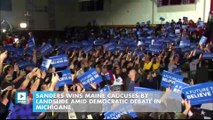 Sanders wins Maine caucuses by landslide amid Democratic debate in Michigane