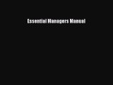 [PDF] Essential Managers Manual [Download] Full Ebook
