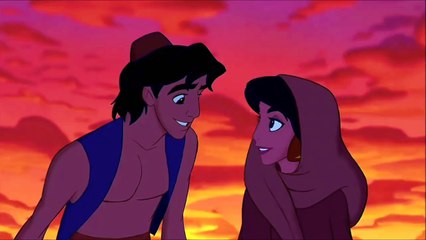 Aladdin and Jasmine run from the guards HD
