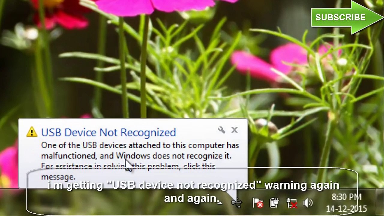 how to fix unknown usb device (device descriptor request failed) usb device not recognized