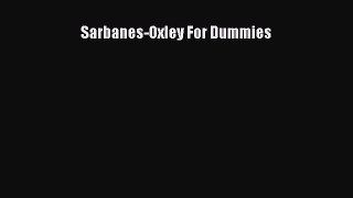 Read Sarbanes-Oxley For Dummies Ebook Free